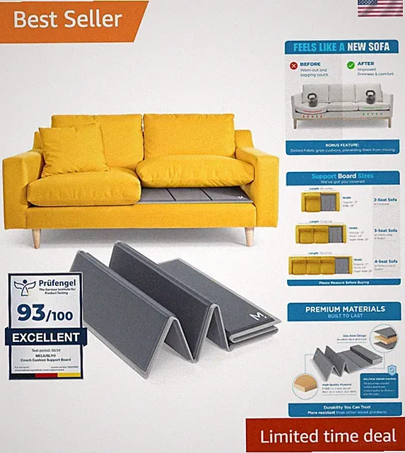 Heavy Duty Couch Cushion Support for Sagging Cushions 24x48 Reinforced Plywoo...