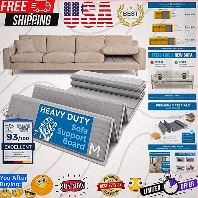 Heavy Duty Couch Cushion Support for Sagging Cushions 24x79 Engineered Wood S...