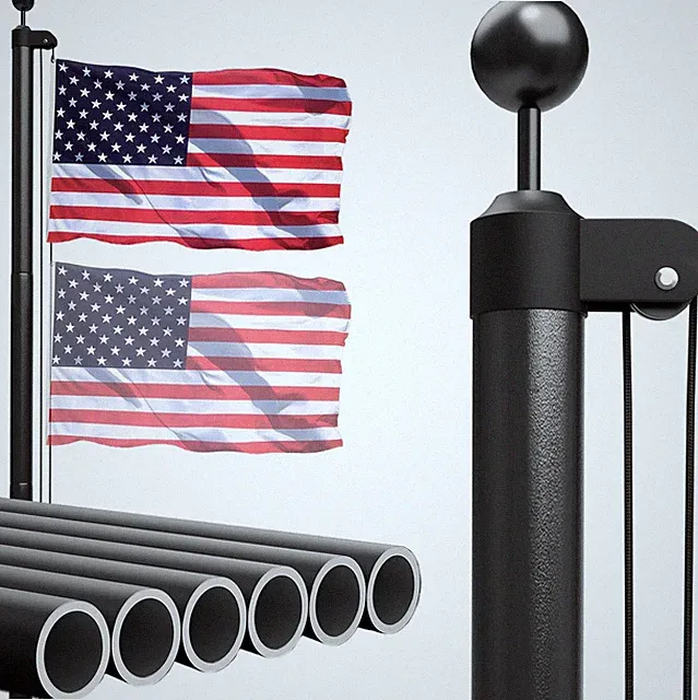 Heavy Duty Flag Pole, 20FT 12 Gauge Extra Thick Aluminum Flagpole Kit, 100MPH Wi