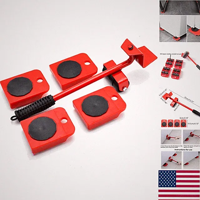 Heavy-Duty Furniture Lifter and 4-Piece Slide Kit - Effortless Moving Solution