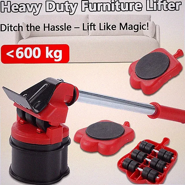 Heavy Duty Furniture Lifter with 4 Sliders for Easy and Safe Moving, 14 pcs kit
