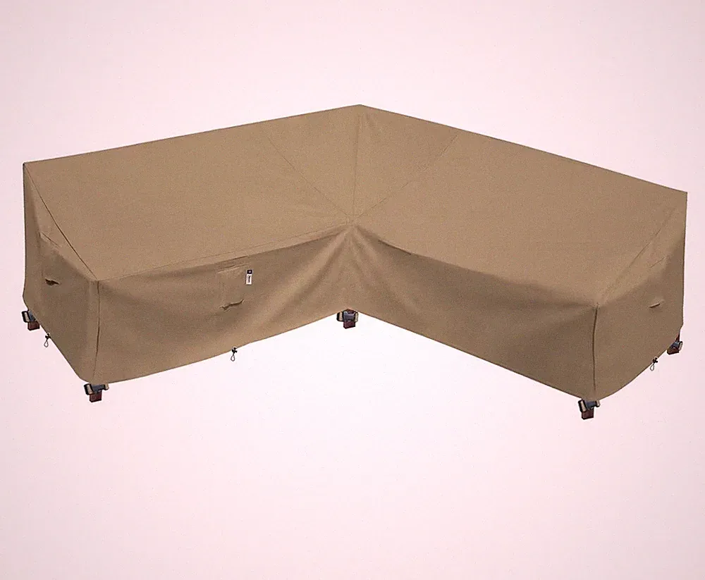 Heavy Duty Outdoor L-Shape Sectional Sofa Cover 77”x94” Waterproof 600D Patio