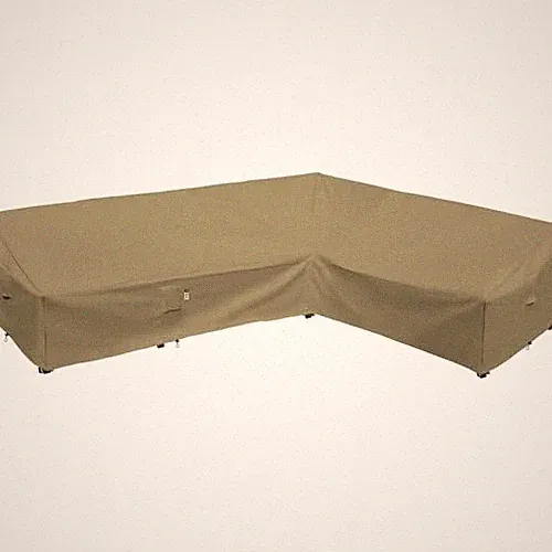 Heavy Duty Outdoor Sectional Sofa 120"x90"(L-Shaped-Right Facing) Desert Khaki