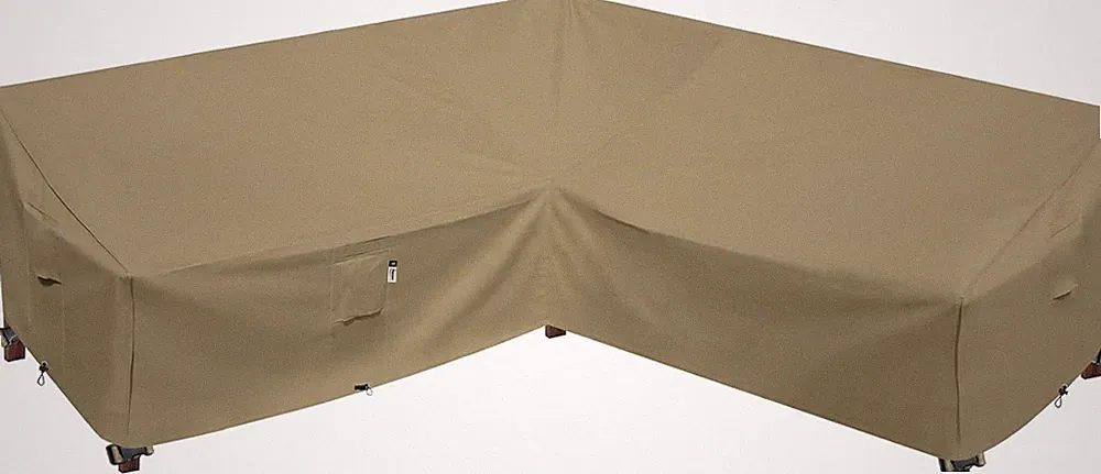 Heavy Duty Outdoor Sectional Sofa Cover - 100"X100" Waterproof 600D Patio Couch