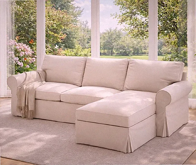 Heavy Duty Polyester Sofa Cover Only Replacement Compatible with IKEA Ektorp...
