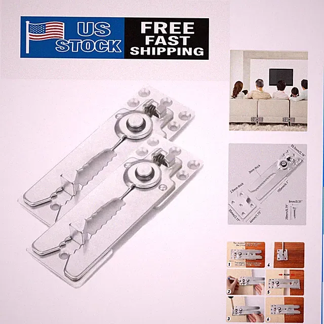 Heavy-Duty Sectional Couch Connector Set - 2 Pack with 20 Screws Included
