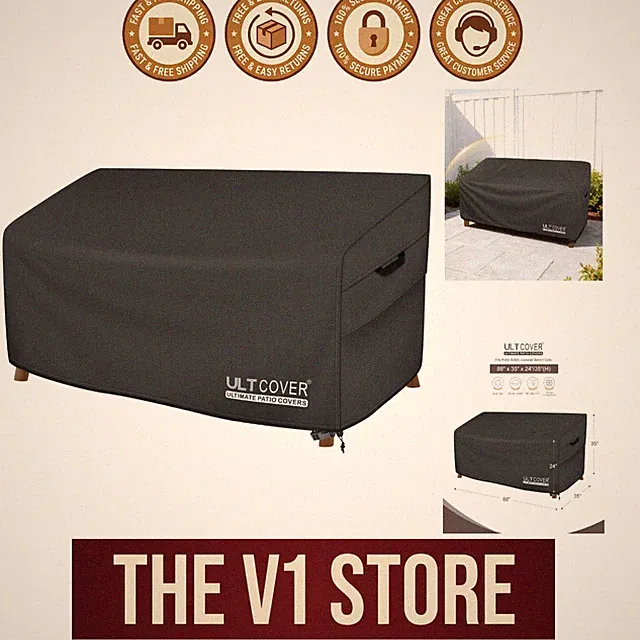 Heavy-Duty Waterproof Cover for 88W Outdoor Sofa – Protects Against Elements