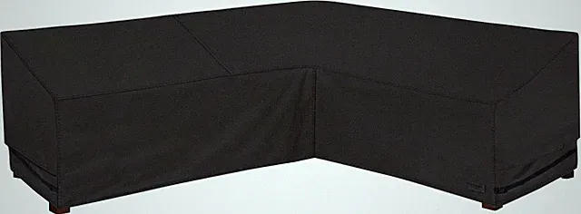 Heavy Duty Waterproof L-Shaped Patio Sofa Cover, 104x83 Inch, Black