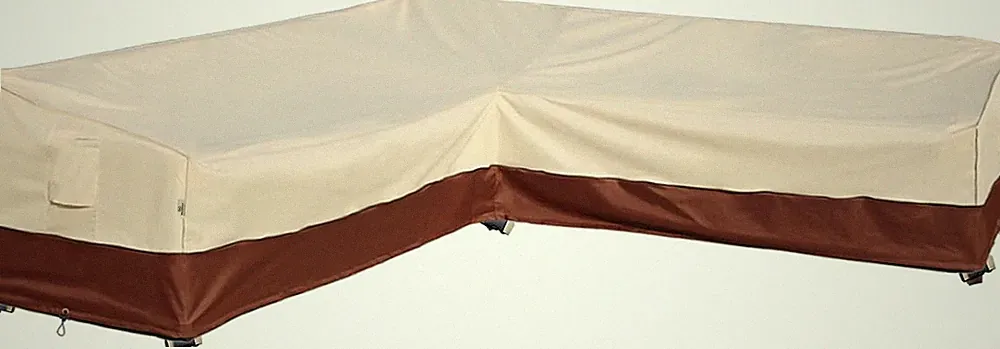 Heavy Duty Waterproof V-Shaped Outdoor Sectional Cover 105"x105