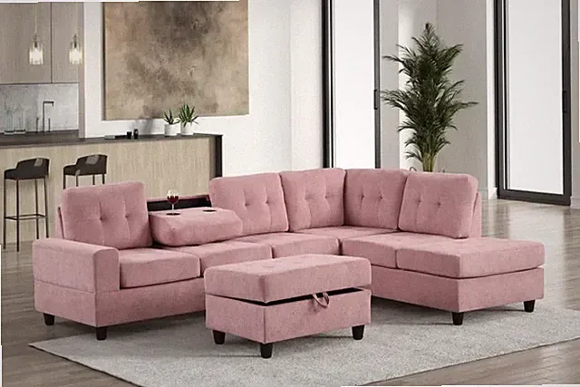 Heights Reversible Sectional + Ottoman