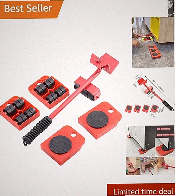 Hercules Industrial Furniture Lifter and Sliders Set - Effortless Heavy Moving