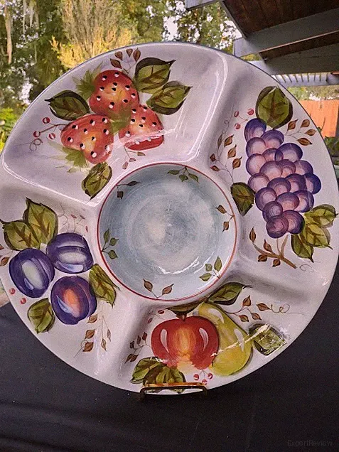 Heritage Mint “Black Forest Fruits” Divided Serving Platter – 5 Section