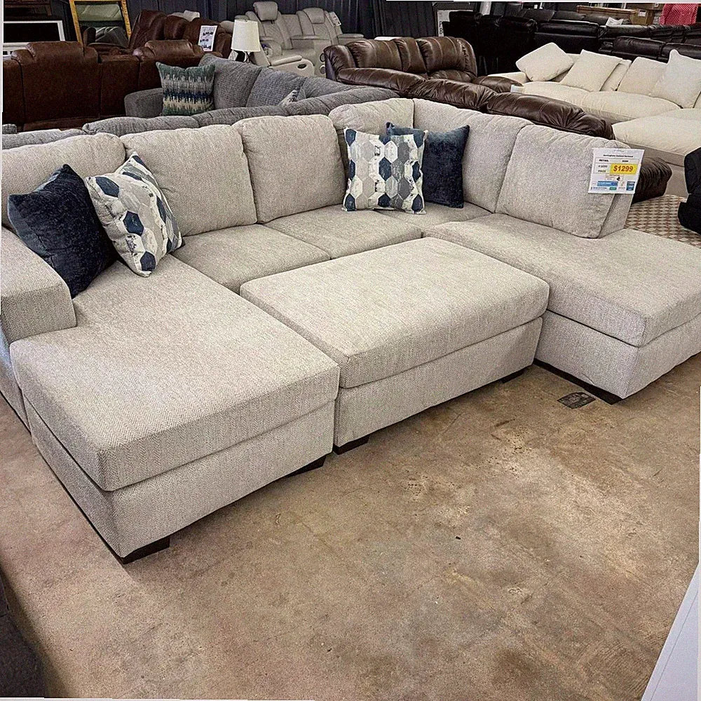 Herringbone Oatmeal Sectional