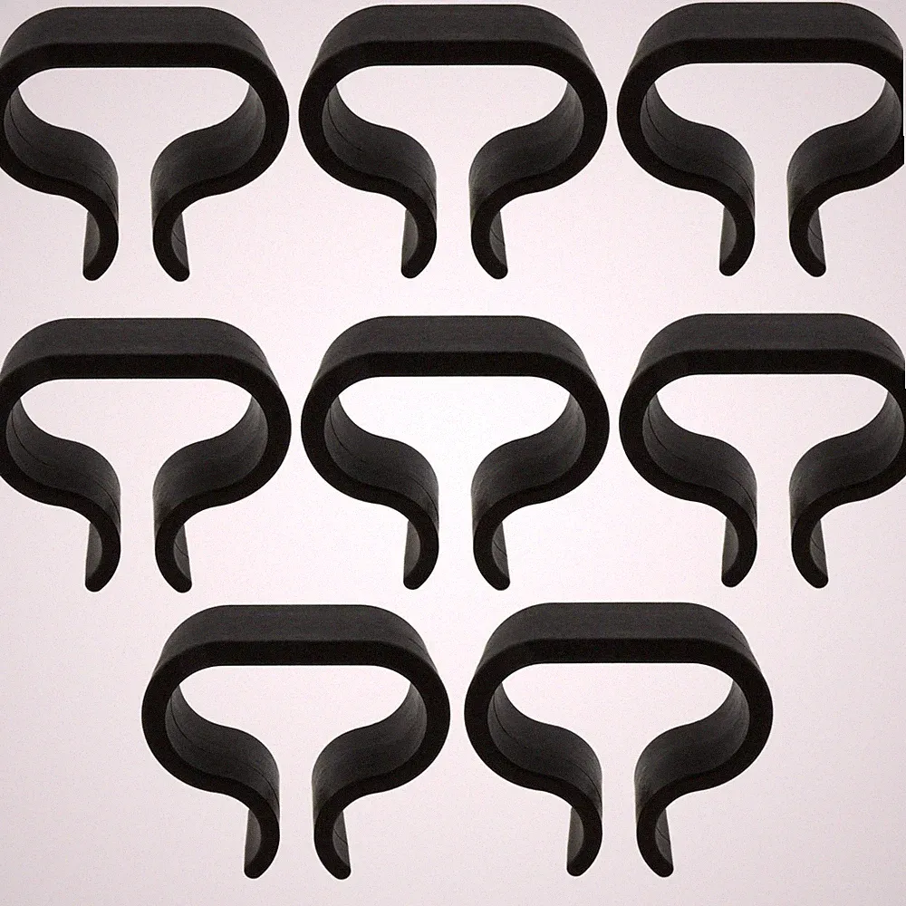 heyous 8PCS Black Non Slip Outdoor Patio Garden Wicker Rattan Furniture Align...