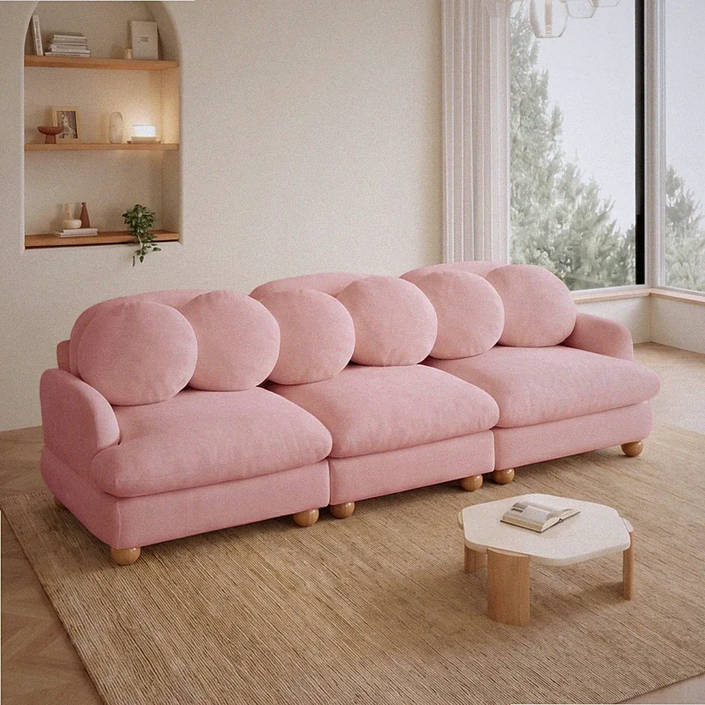 High-Density Foam 3-Seater Chenille Modular Sectional Sofa