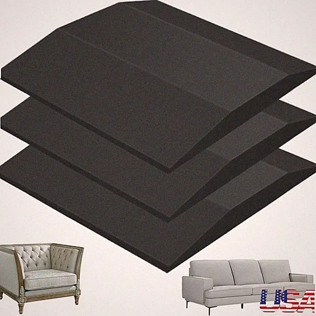High Density Foam Couch Cushion Support 3PCS Sofa Sagging Repair & Comfort Black