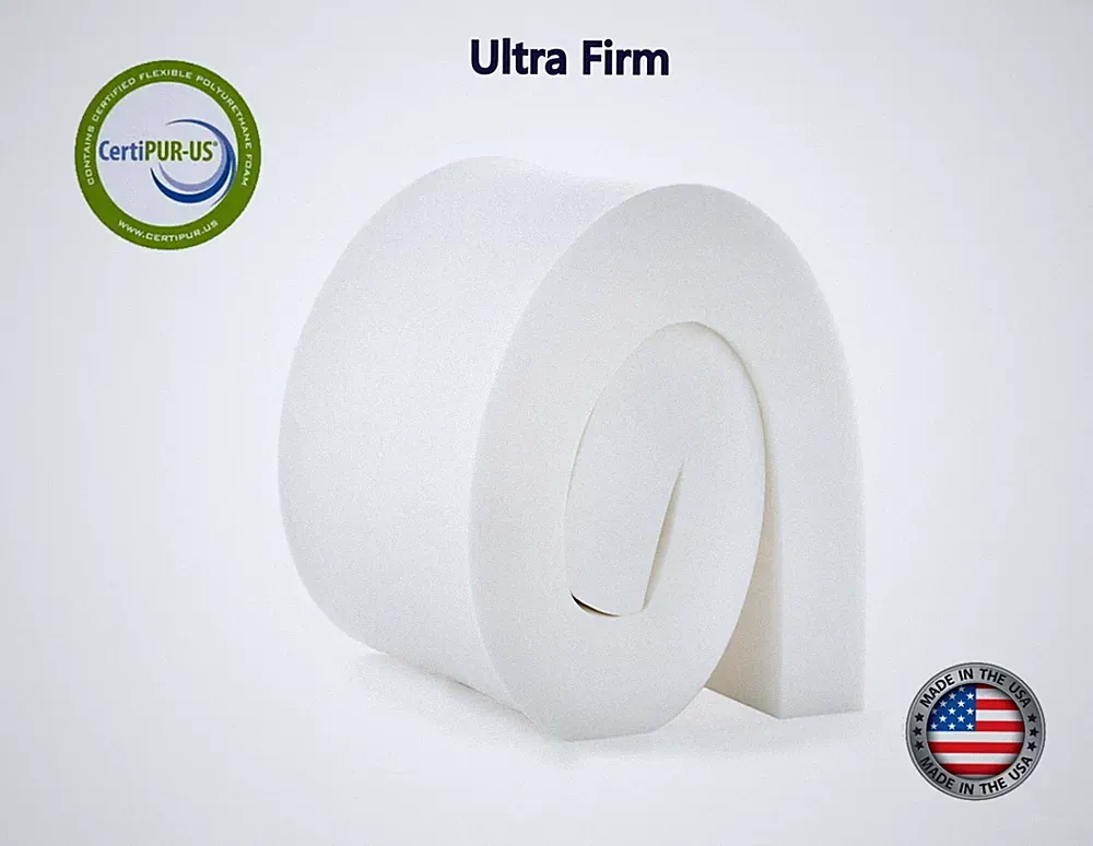 High Density Upholstery Foam (Ultra Firm) 7"x24"x80" 52ILD Seat Replacement Foam