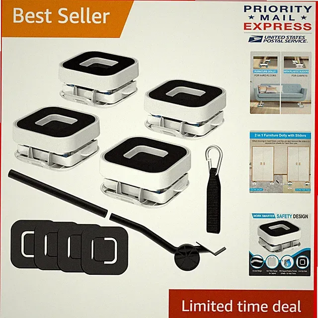 High-Quality Furniture Dolly Sliders with 750lb Load Capacity - Multi-Surface