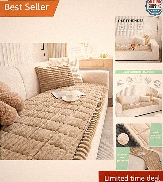 High-Quality Pet Couch Cover - Washable & Non-Slip for Stylish Living Rooms