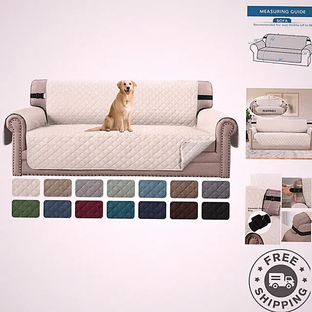 High Safety Reversible Pet Couch Cover - Soft Microfiber, Washable & Elegant
