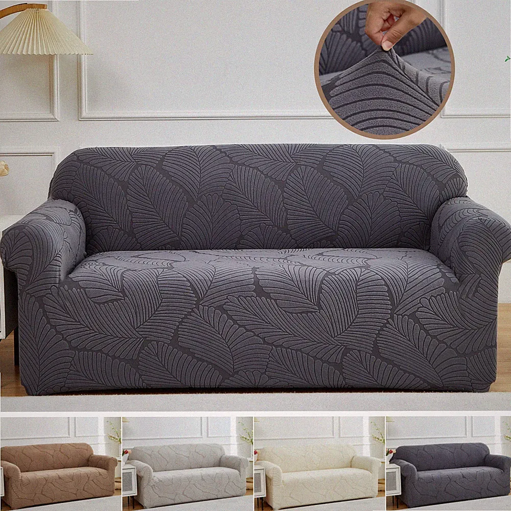 High Stretch Couch Protector Sofa Cover Non-Slip with Foam Anchors for Kids Pets