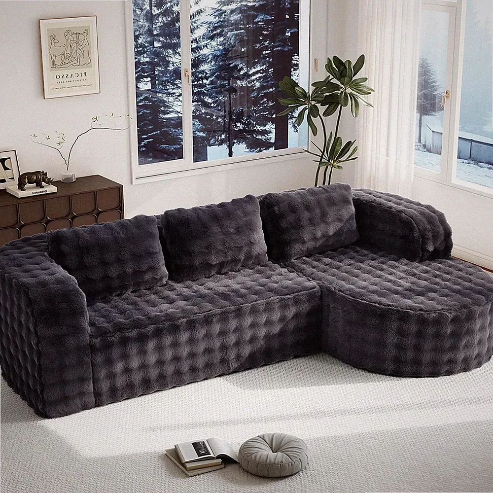 Hobestluk Boneless Couch Modular Sectional Sofa L Shape Lounge Cloud Couch