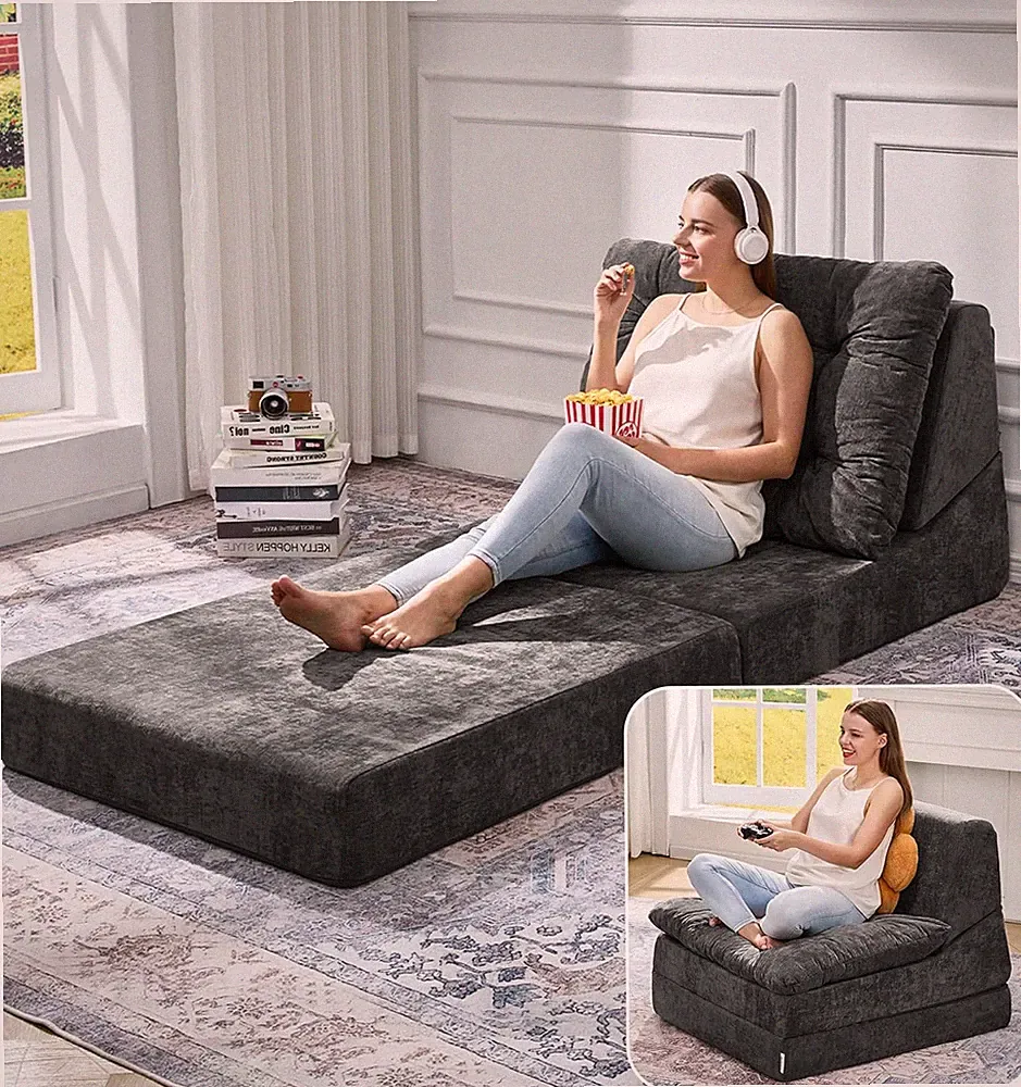Hobestluk Sofa Couch Folding Sofa Bed Comfy Floor Lounger Convertible Sofa with