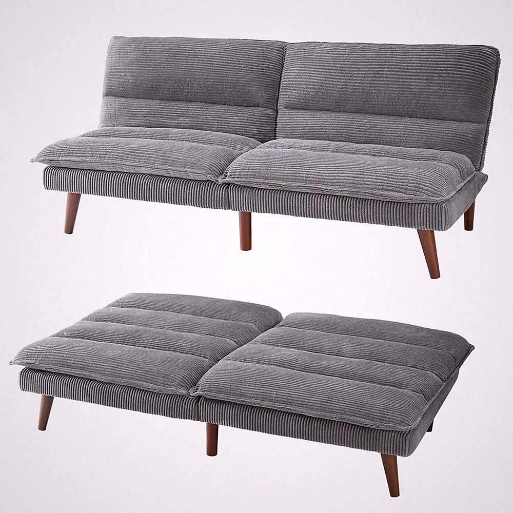 Home Futon Sofa Bed Premium Corduroy Sleeper Convertible Memory Foam Futon Couch