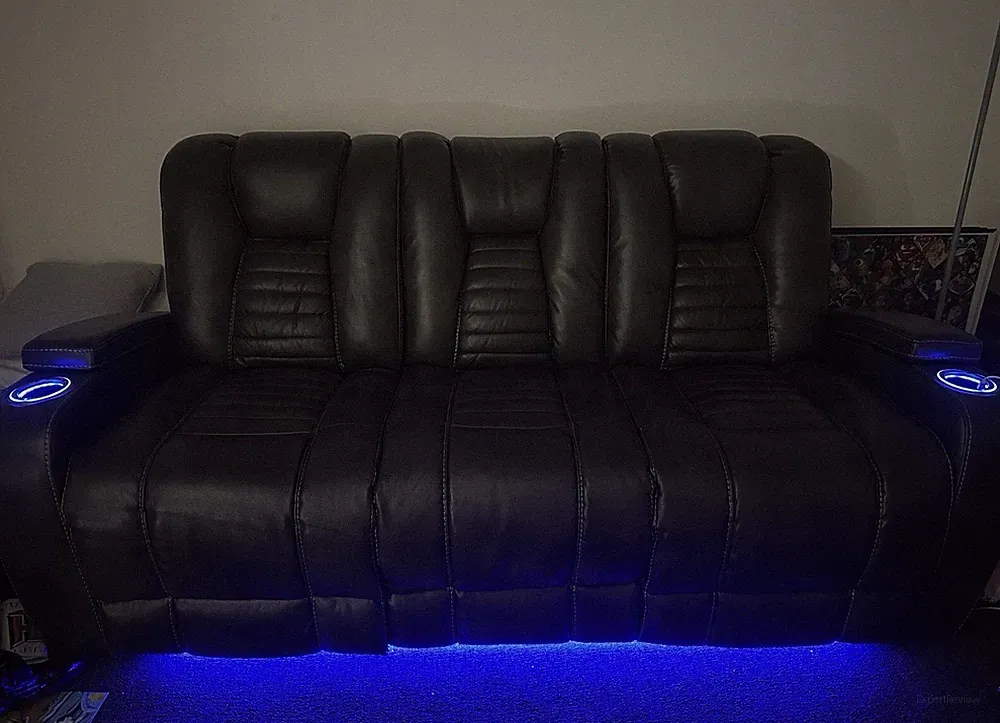 Home Theater Leather Couch