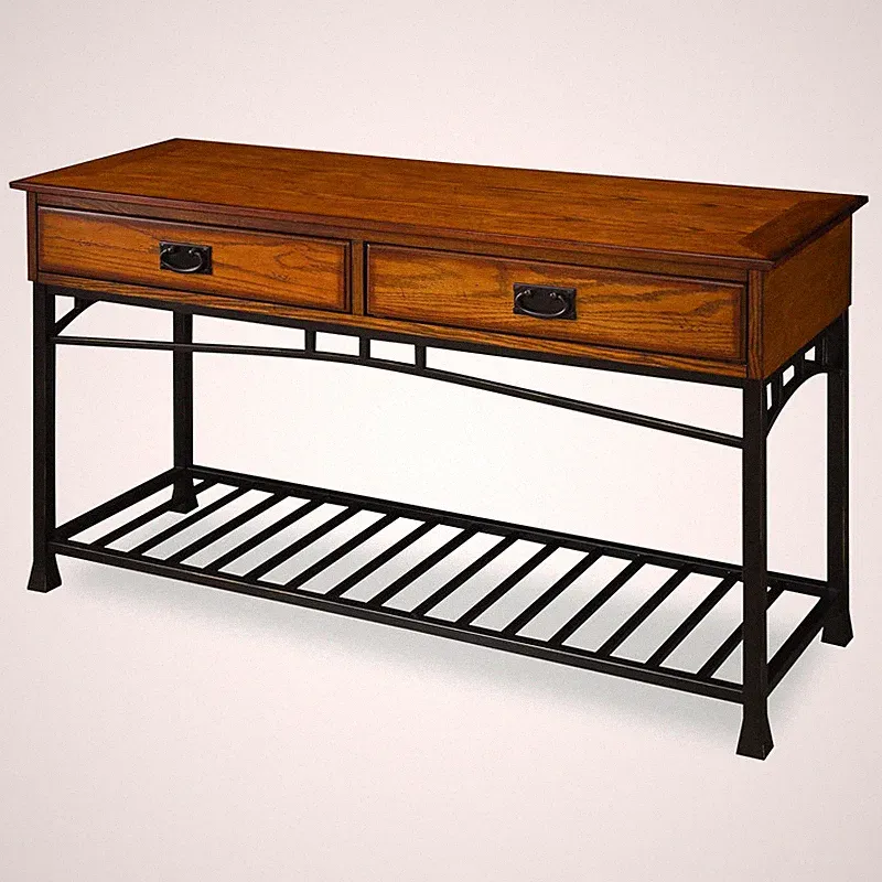Homestyles Modern Craftsman Distressed Oak Sofa Table By Home Styles 16D X