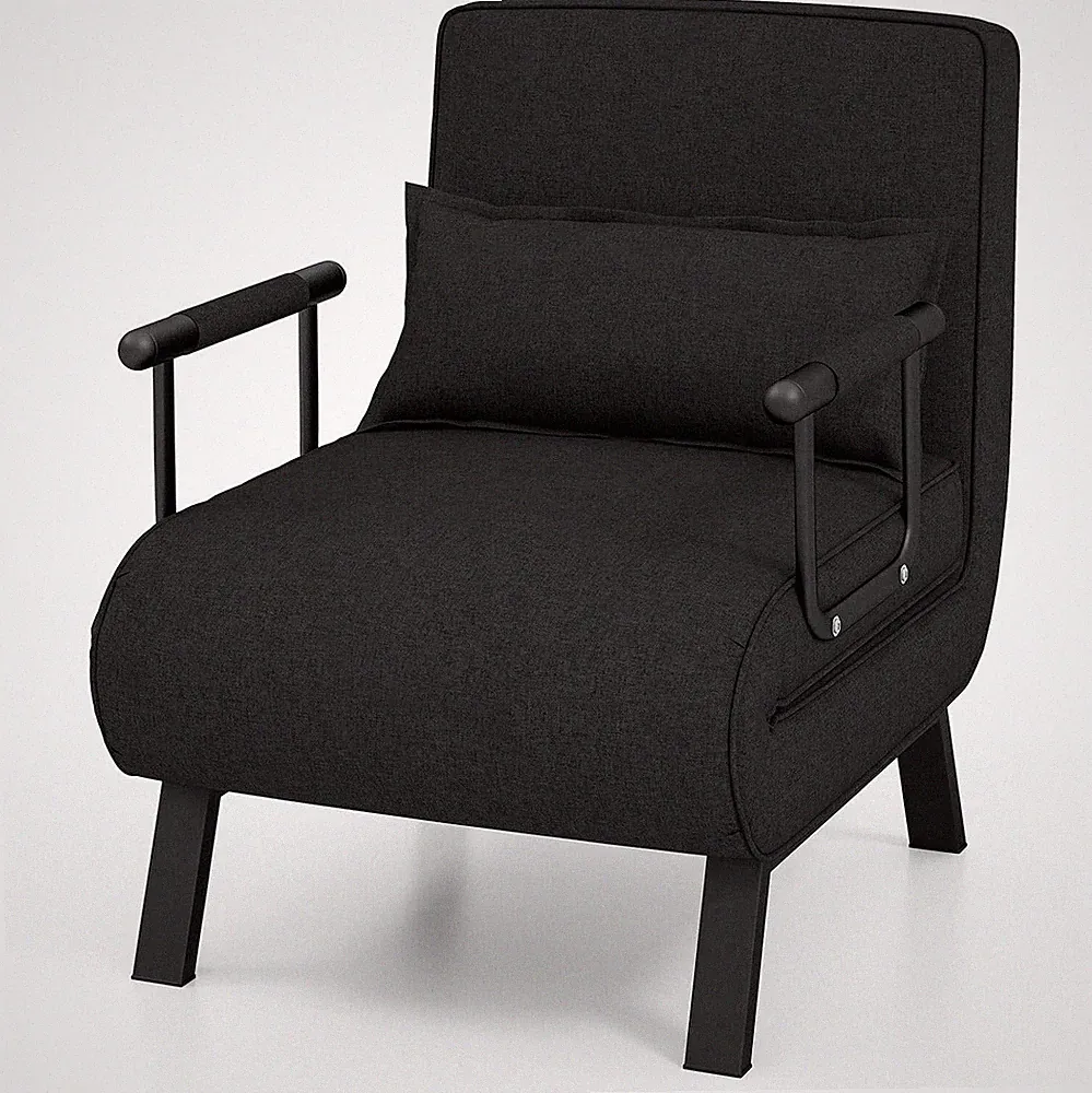HOMGX 4 in 1 Convertible Sofa Chair Bed, Leisure Recliner Sleeper W/ 6 Adjustabl