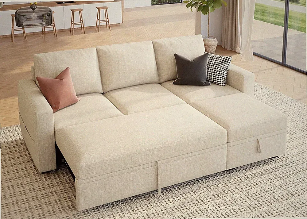 honbay sectional sofa beige