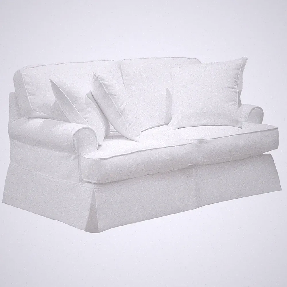 Horizon Loveseat - Slip Cover Set Only - Performance White