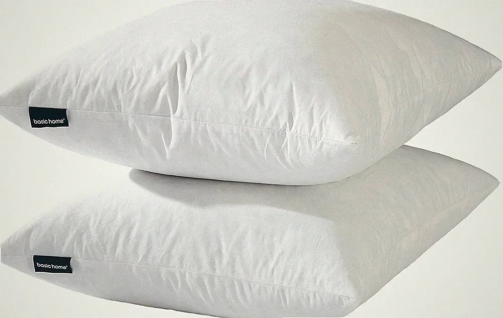 ® Hotel-Style 18X18 Goose Feather Pillow Insert for Sofa & Bed - 100% Odorless &