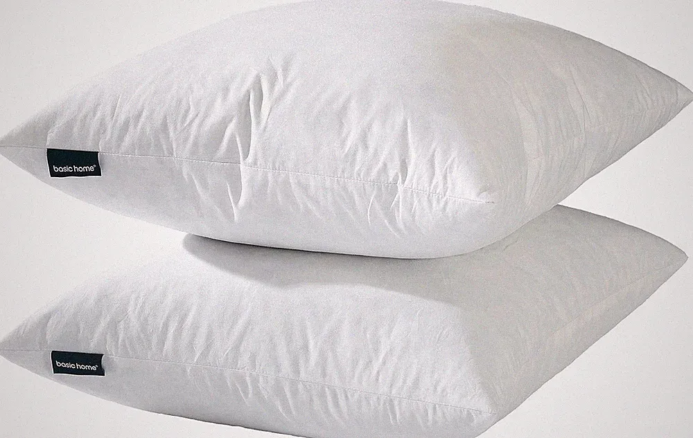 ® Hotel-Style 18x18 Goose Feather Pillow Insert for Sofa & Bed - 100% Odorless &