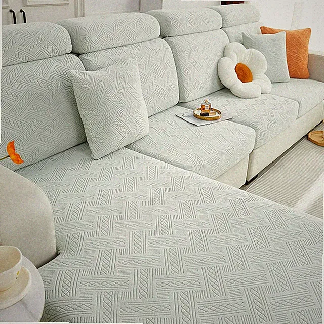 hyha Individual Couch Cushion Cover Stretch Sofa Seat Slipcover Washable Light G