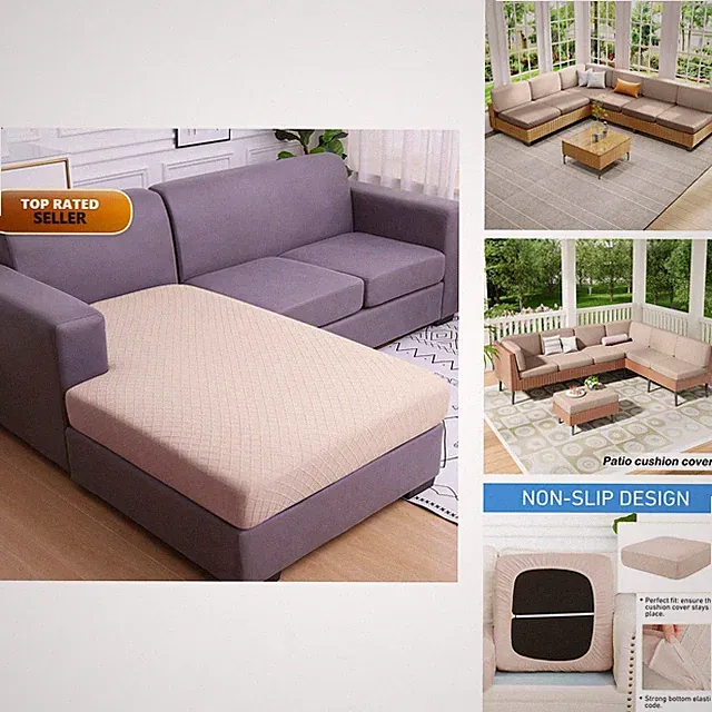 hyha Jacquard L Shape Sectional Sofa Slipcovers Couch Cushion Covers
