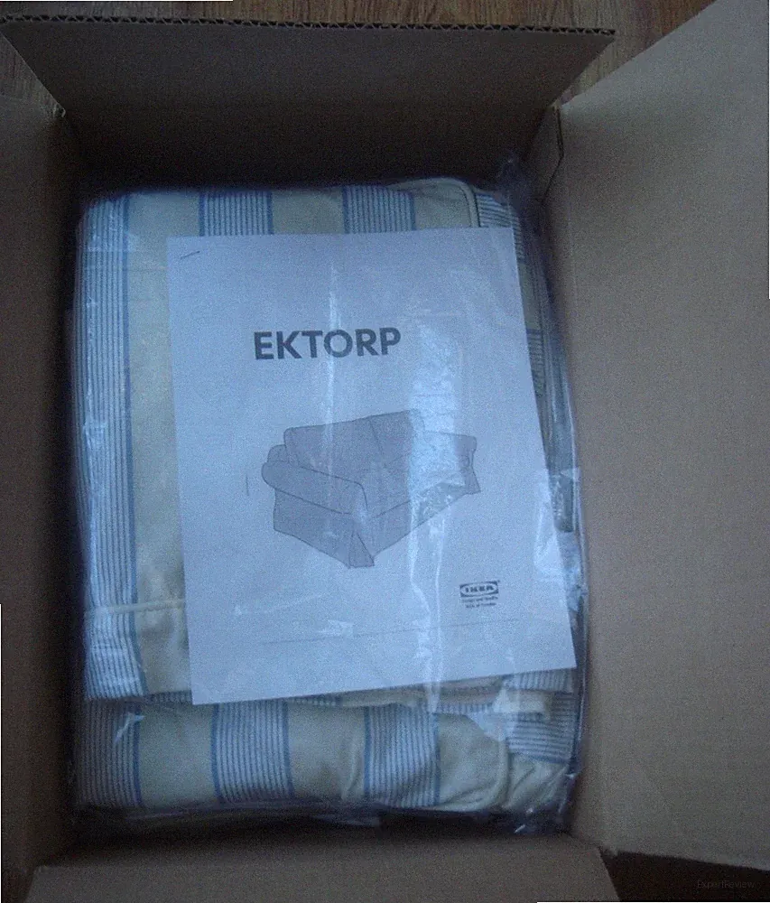 IKEA EKTORP 2-seat Sofa Bed Cover Sofabed Slipcover ORLUNDA BLUE CREAM Striped