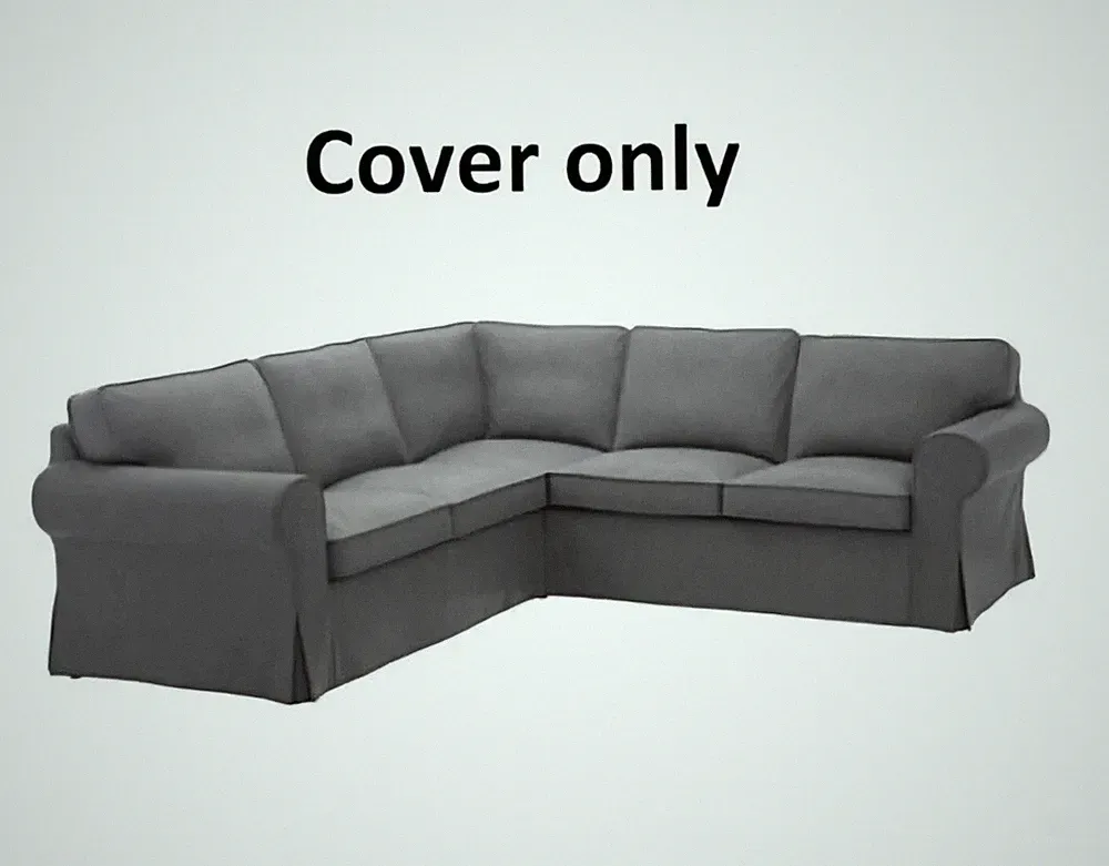 Ikea EKTORP 4 Seat sectional FULL SET COVER nordvalla dark gray 203.223.11 - NEW