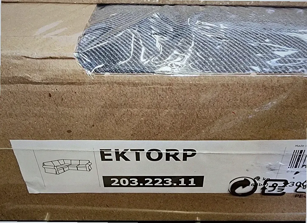 Ikea EKTORP 4 Seat sectional FULL SET COVER nordvalla dark gray 203.223.11 - NEW