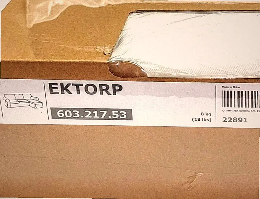 Ikea EKTORP Loveseat (sofa) w/CHAISE Cover Slipcover VITTARYD WHITE New in Box!