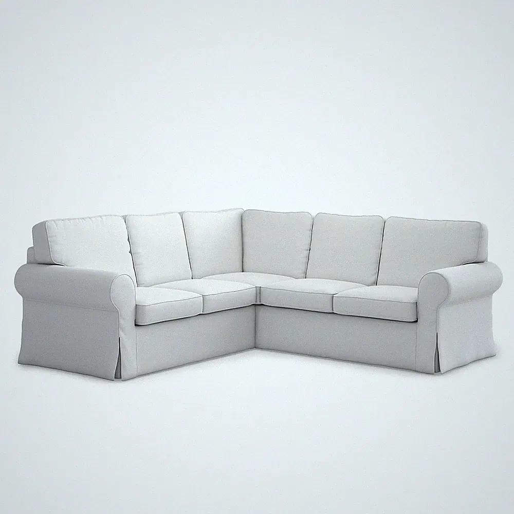 IKEA Ektorp Sectional Sofa Cover Replacement - Cool White