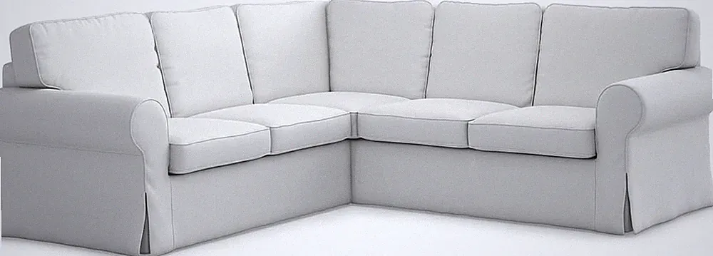 IKEA Ektorp Sectional Sofa Cover Replacement - Cool White