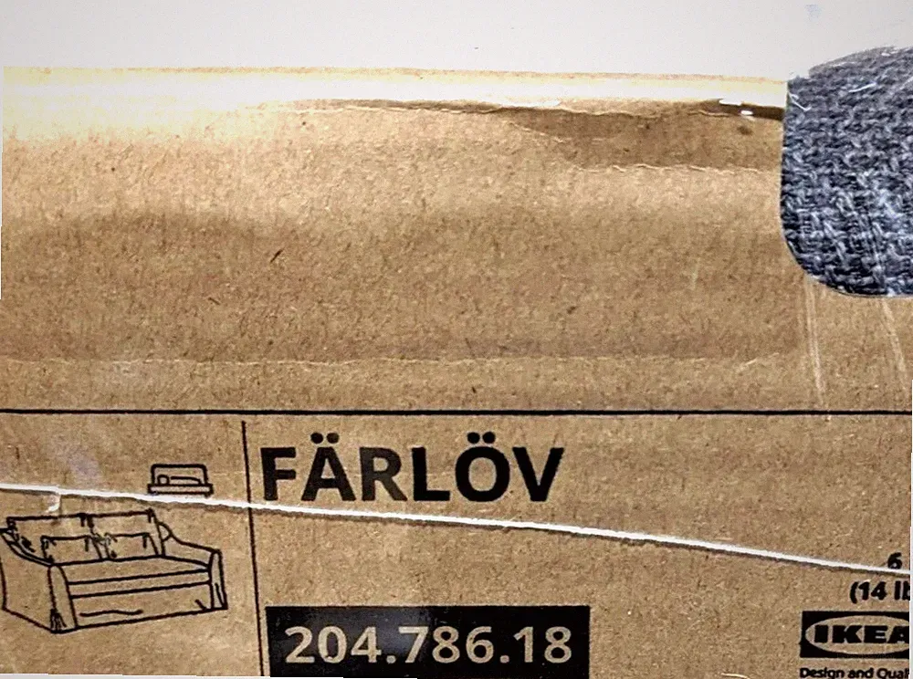 Ikea FARLOV Loveseat /2 Seat SLEEPER Sofa (Bed) Cover Slipcover FLODAFORS GRAY