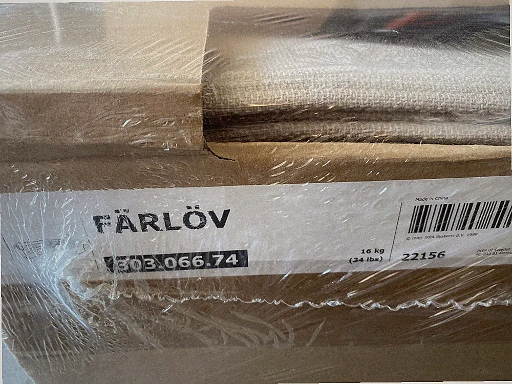 IKEA FARLOV Sectional 3+2 Sofa Left Couch Cover Slipcover - Flodafors Beige