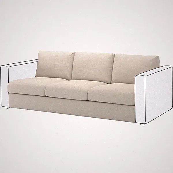 IKEA FINNALA Cover for 3-Seat Sofa Section Gunnared Beige 404.548.43 New