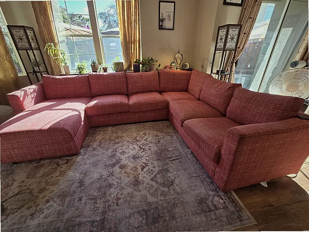 Ikea Finnala Sofa With Chaise, Red
