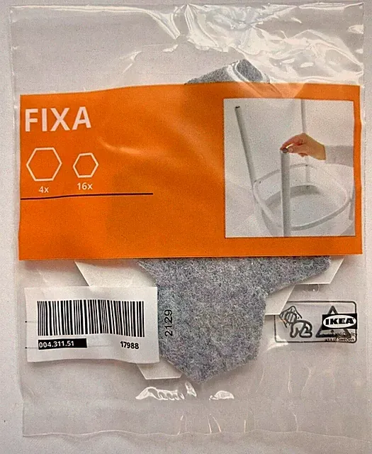 IKEA FIXA FLOOR PROTECTOR PADS TWENTY (20) PAD PACK, 004.311.51, NEW