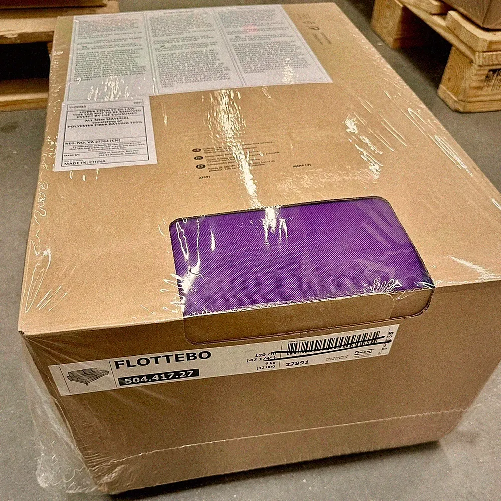Ikea FLOTTEBO Sleeper Sofa / Sofa Bed Cover Slipcover VISSLE PURPLE New in Box!