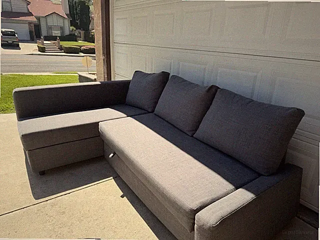 IKEA FRIHETEN KLAGSHAMN Sleeper Sectional Sofa 3-Seater Storage Convertible Gray